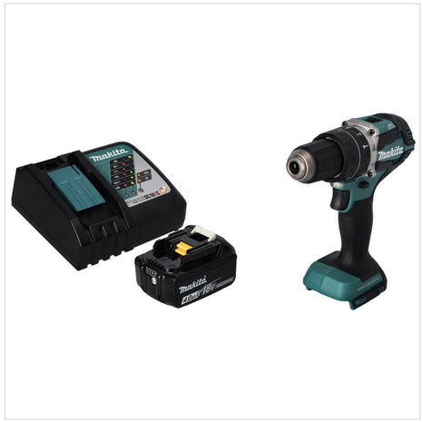 Makita DHP 484 RM1 taladro percutor inalámbrico 18 V 54 Nm sin escobillas + 1x batería 4,0 Ah + cargador