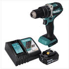 Taladro de percusión sin cable Makita DHP 484 RT1 18 V 54 Nm sin escobillas + 1x batería recargable 5,0 Ah + cargador
