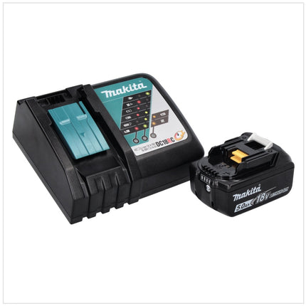 Taladro de percusión sin cable Makita DHP 484 RT1 18 V 54 Nm sin escobillas + 1x batería recargable 5,0 Ah + cargador