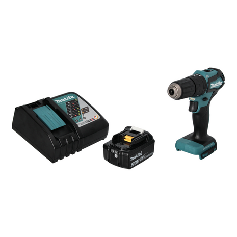 Taladro percutor inalámbrico Makita DHP 483 RF1 18 V 40 Nm sin escobillas + 1x batería 3,0 Ah + cargador