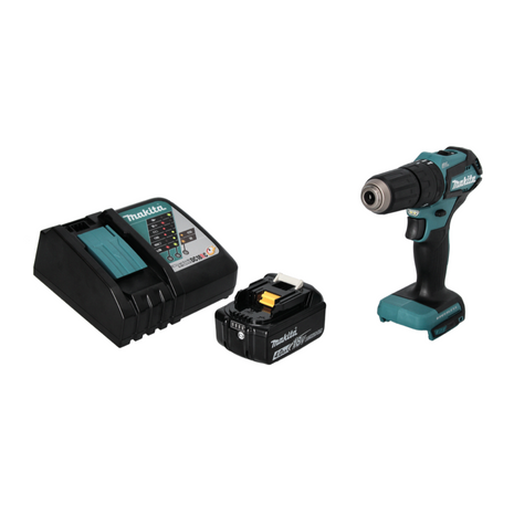 Makita DHP 483 RM1 Perceuse-visseuse à percussion sans fil 18 V 40 Nm Brushless + 1x batterie 4,0 Ah + chargeur