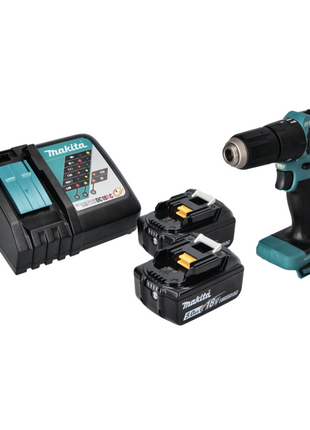 Taladro percutor inalámbrico Makita DHP 483 RT 18 V 40 Nm sin escobillas + 2 baterías 5,0 Ah + cargador