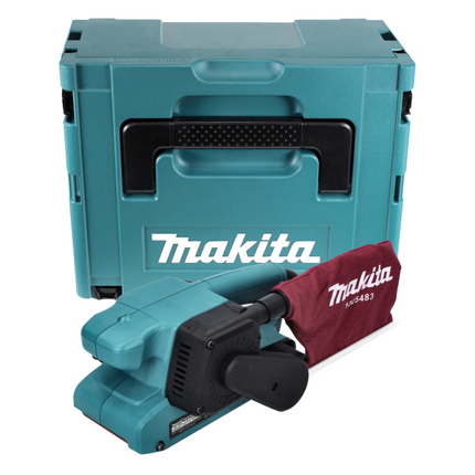Makita 9910 J Ponceuse à bande électrique 650 W 76 mm + Coffret Makpac