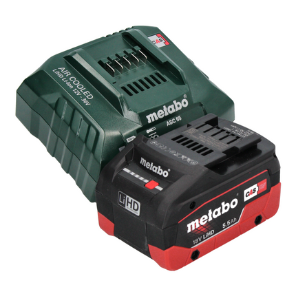Metabo SB 18 LTX BL I Akumulatorowa wiertarko-wkrętarka udarowa 18 V 130 Nm bezszczotkowa + 1x akumulator 5,5 Ah + ładowarka + 32-częściowy zestaw bitów + metaBOX