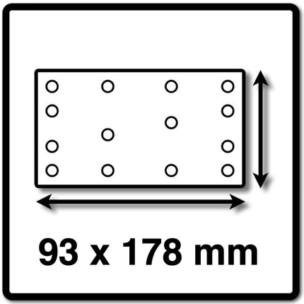 Festool Ruby tiras de lija STF 93x178 P 60 200 piezas (4x 499062) para correderas RS 300 / RS 3 / LRS 93