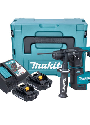 Makita DHR 171 RAJ Akku Bohrhammer 18 V 1,2 J SDS plus Brushless + 2x Akku 2,0 Ah + Ladegerät + Makpac