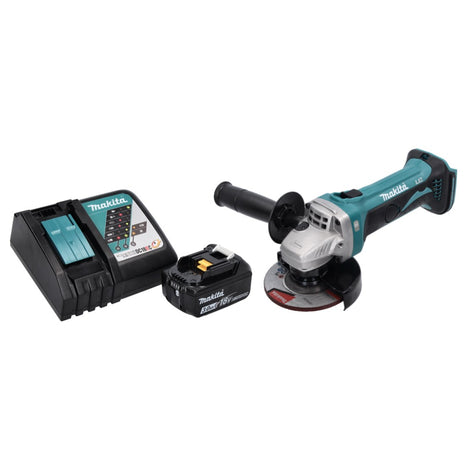 Makita DGA 452 RF1 cordless angle grinder 18 V 115 mm + 1x rechargeable battery 3.0 Ah + charger