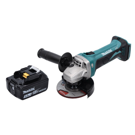 Makita DGA 452 T1 cordless angle grinder 18 V 115 mm + 1x rechargeable battery 5.0 Ah - without charger