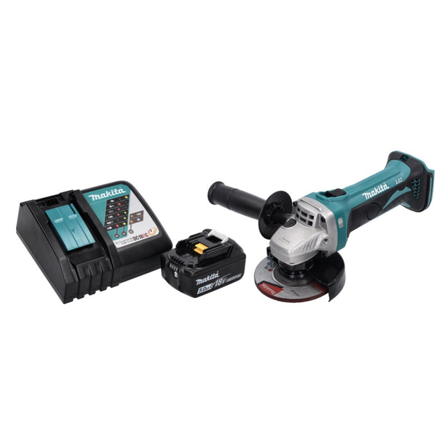 Amoladora angular sin cable Makita DGA 452 RT1 18 V 115 mm + 1x batería recargable 5,0 Ah + cargador