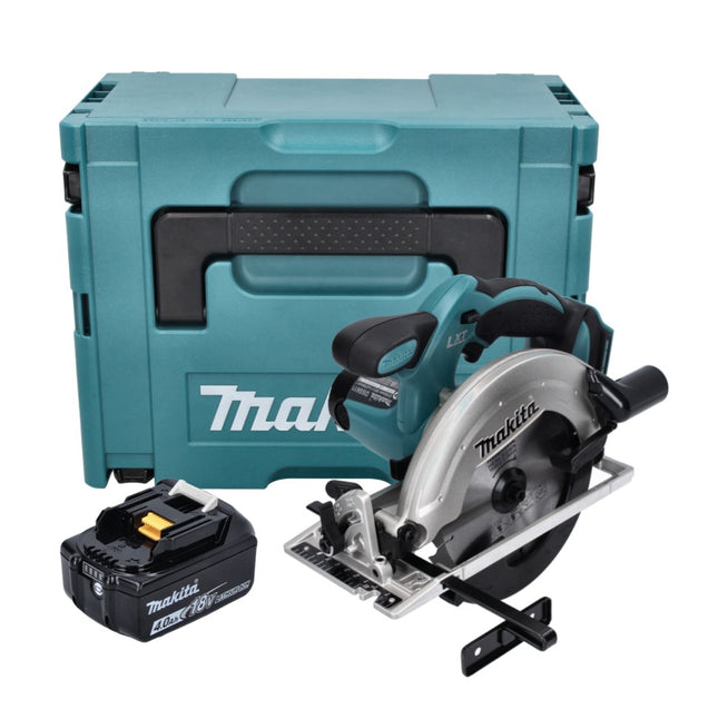 Makita DSS 611 M1J Sierra circular 18 V 165 mm + 1x batería 4,0 Ah + Makpac - sin cargador