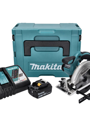 Sierra circular a batería Makita DSS 611 RG1J 18 V 165 mm + 1x batería 6,0 Ah + cargador + Makpac