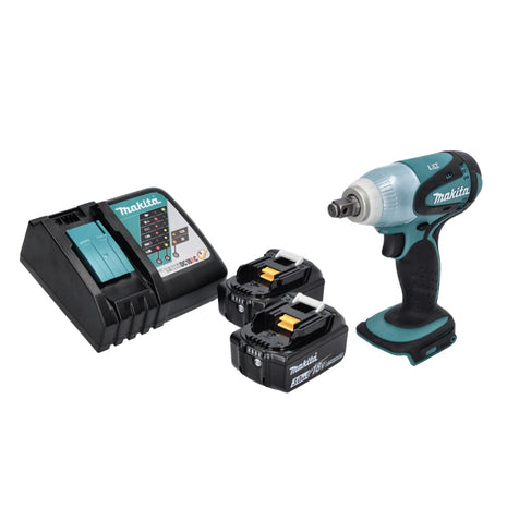 Makita DTW 251 RF cordless impact wrench 18 V 230 Nm 1/2" + 2x rechargeable battery 3.0 Ah + charger