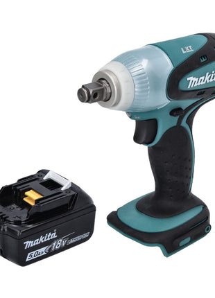 Makita DTW 251 T1 cordless impact wrench 18 V 230 Nm 1/2" + 1x rechargeable battery 5.0 Ah - without charger