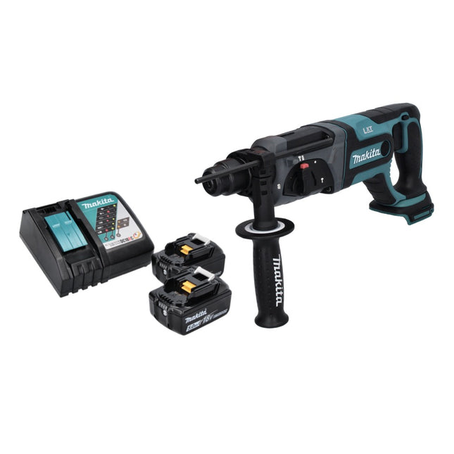 Taladro atornillador a batería Makita DHR 241 RT 18 V 2.0 J SDS plus + 2x baterías 5.0 Ah + cargador