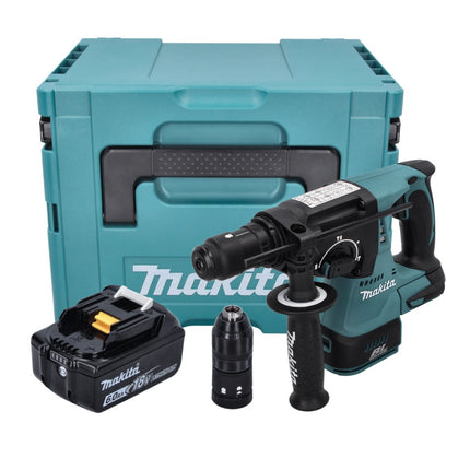Makita DHR 243 G1J Perforateur sans fil 18 V 2,0 J SDS plus Brushless + 1x Batterie 6,0 Ah + Makpac - sans chargeur