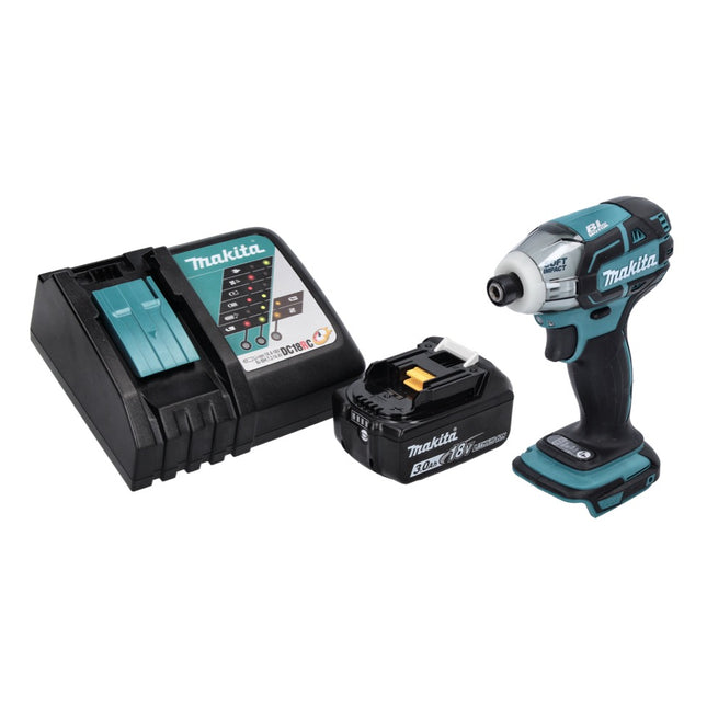 Makita DTS 141 RF1 cordless impulse screwdriver 18 V 40 Nm 1/4" brushless + 1x rechargeable battery 3.0 Ah + charger