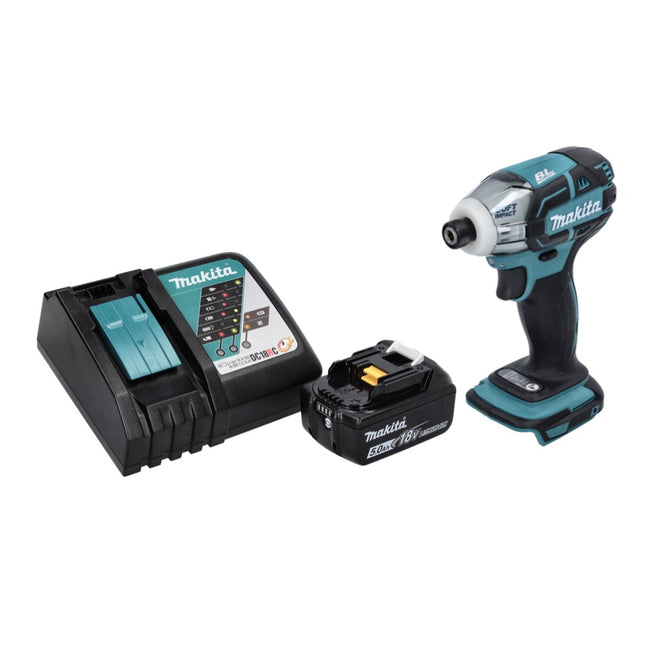 Makita DTS 141 RT1 Akku Impulsschrauber 18 V 40 Nm 1/4" Brushless + 1x Akku 5,0 Ah + Ladegerät