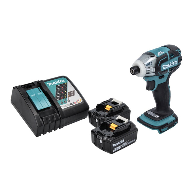 Makita DTS 141 RG cordless impulse screwdriver 18 V 40 Nm 1/4" brushless + 2x rechargeable battery 6.0 Ah + charger