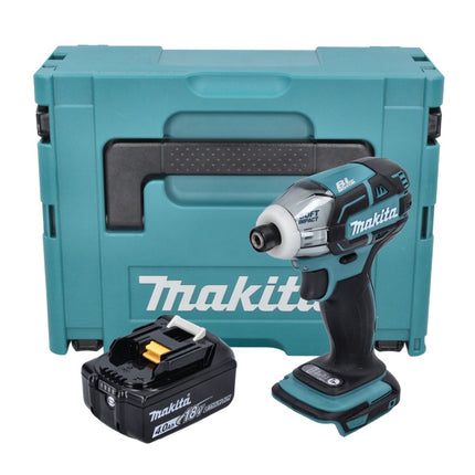Avvitatore a impulsi a batteria Makita DTS 141 M1J 18 V 40 Nm 1/4" brushless + 1x batteria ricaricabile 4,0 Ah + Makpac - senza caricabatterie