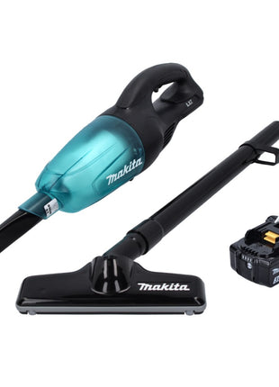 Aspirador a batería Makita DCL 180 F1 B 18 V negro + 1x batería 3,0 Ah - sin cargador