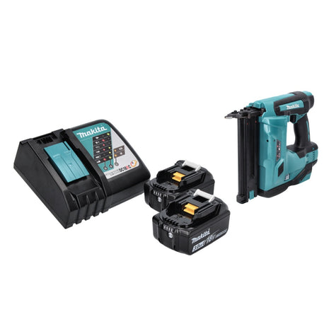 Makita DBN 500 RF Akku Stauchkopfnagler 18 V 15-50 mm + 2x Akku 3,0 Ah + Ladegerät