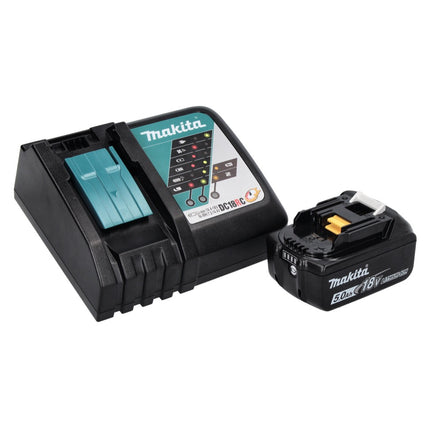 Makita DBN 500 RT1 18 V Chiodatrice a batteria - 15-50 mm + 1x batteria 5,0 Ah + caricatore