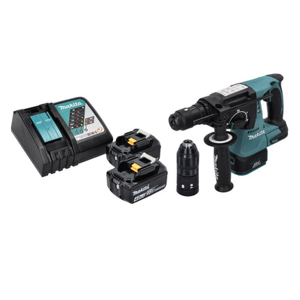 Makita DHR 243 RM cordless hammer drill 18 V SDS plus brushless + 2x rechargeable battery 4.0 Ah + charger