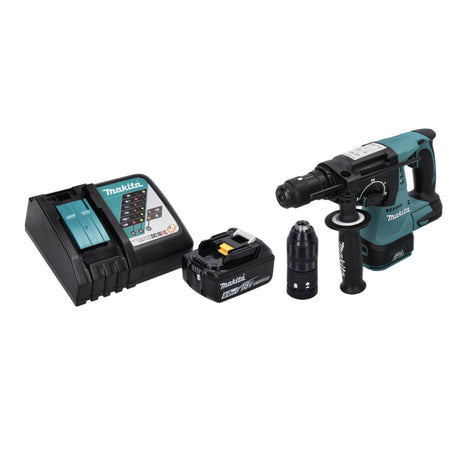 Taladro percutor inalámbrico Makita DHR 243 RG1 18 V SDS plus sin escobillas + 1x batería 6,0 Ah + cargador