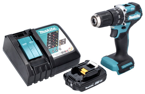 Makita DHP 487 RA1 Perceuse-visseuse à percussion sans fil 18 V 40 Nm Brushless + 1x Batterie 2,0 Ah + Chargeur