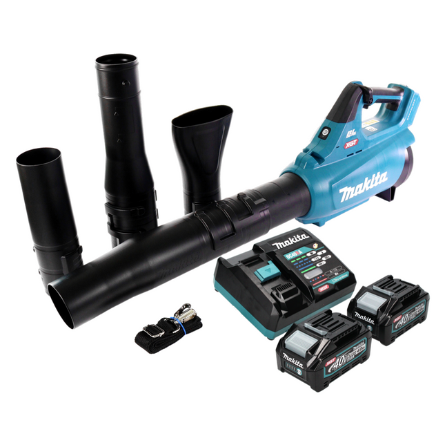 Makita UB 001 GM201 Cordless blower Leaf blower 40 V max. brushless + 2x battery 4.0 Ah + charger