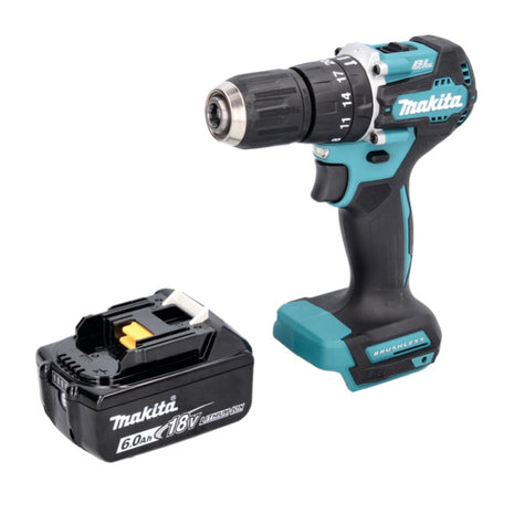 Makita DHP 487 G1 Akku Schlagbohrschrauber 18 V 40 Nm Brushless + 1x Akku 6,0 Ah - ohne Ladegerät - Toolbrothers