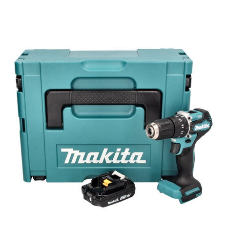 Makita DHP 487 A1J akumulatorowa wiertarko-wkrętarka udarowa 18 V 40 Nm bezszczotkowa + 1x akumulator 2,0 Ah + Makpac - bez ładowarki