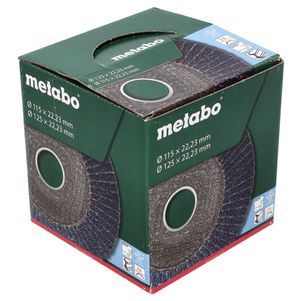 Metabo Disque à lamelles, P 40 125 mm 22,23 mm (10 x 623147000) pour meuleuse d'angle