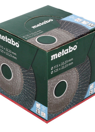 Metabo Disco abrasivo lamellare P 60 125 mm 22,23 mm ( 10 x 623148000 ) - per smerigliatrici angolari