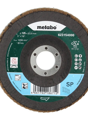 Metabo Disco abrasivo lamellare P120 125 mm 22,23 mm ( 10 x 623154000 ) - per smerigliatrici angolari