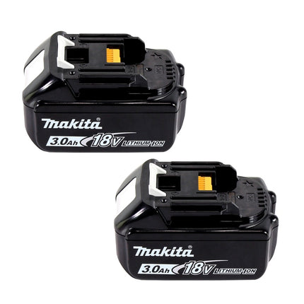 Makita Power Source Kit 18 V con 2x BL 1830 B 3.0 Ah batería ( 197599-5 ) + DC 18 SH cargador doble ( 199687-4 ) + Makpac