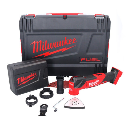 Milwaukee M18 FMT-0X FUEL Utensile multifunzione a batteria 18 V Brushless ( 4933478491 ) + Set 7 Accessori + Valigetta HD - senza batterie, senza caricabatterie