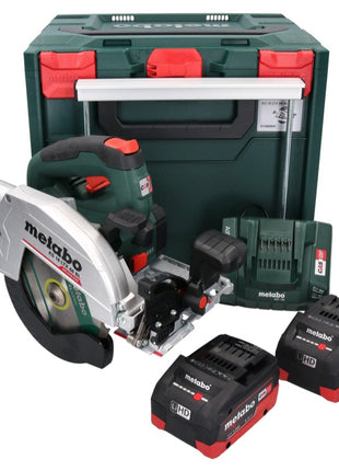 Metabo KS 18 LTX 66 BL Akku Handkreissäge 18 V 165 mm ( 611866660 ) + 2x Akku 5,5 Ah + Ladegerät + metaBOX