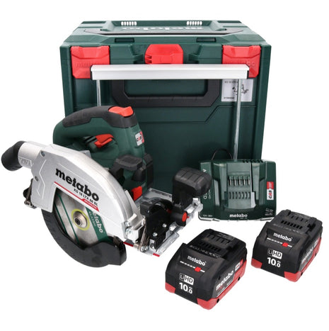 Scie circulaire sur batterie Metabo KS 18 LTX 66 BL 18 V 165 mm + 2x batteries 10,0 Ah + chargeur + métaBOX