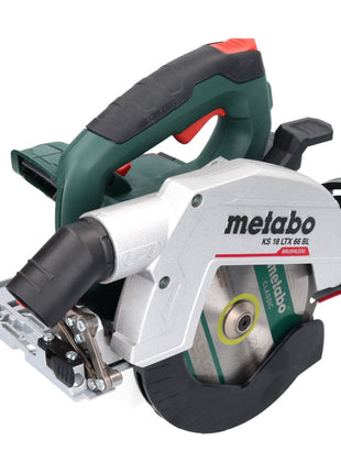 Metabo KS 18 LTX 66 BL Akumulatorowa pilarka tarczowa 18 V 165 mm + 2x akumulator 4,0 Ah + ładowarka + szyna poprzeczna + metaBOX