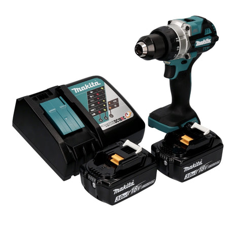 Trapano avvitatore a batteria Makita DDF 486 RF 18 V 130 Nm senza spazzole + 2x batteria ricaricabile 3,0 Ah + caricabatterie