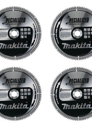 Makita CMSXF305100G SPECIALIZED EFFICUT Sägeblatt 305 x 2,15 x 30 mm 4 Stk. ( 4x B-67321 ) 100 Zähne für Holz