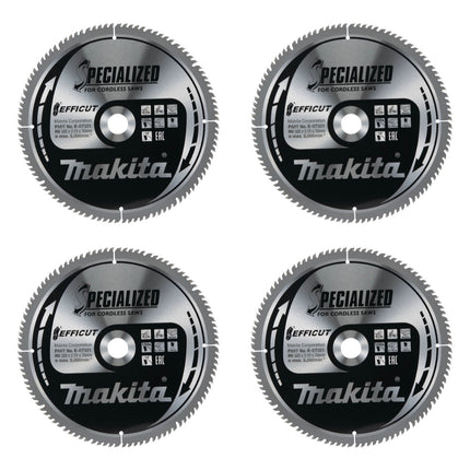 Makita CMSXF305100G Hoja de sierra SPECIALIZED EFFICUT 305 x 2,15 x 30 mm 4 piezas (4x B-67321) 100 dientes para madera