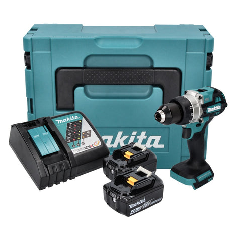 Makita DDF 486 RMJ cordless drill driver 18 V 130 Nm brushless + 2x rechargeable battery 4.0 Ah + charger + Makpac