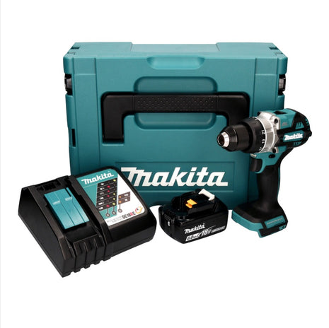 Makita DDF 486 RG1J taladro atornillador inalámbrico 18 V 130 Nm sin escobillas + 1x batería 6,0 Ah + cargador + Makpac