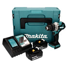 Taladro atornillador a batería Makita DDF 486 RGJ 18 V 130 Nm sin escobillas + 2x batería recargable 6,0 Ah + cargador + Makpac
