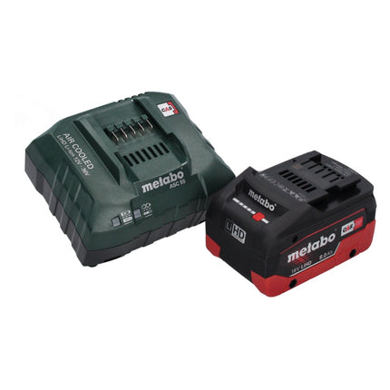 Metabo AS 18 HEPA PC Aspirador de batería compacto 18 V 6 l Aspirador en seco y húmedo con función de soplado + 1x batería 8,0 Ah + cargador