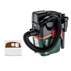 Metabo AS 18 HEPA PC Aspirador de batería compacto 18 V 6 l Aspirador en seco y húmedo con función de soplado + 5x bolsas de filtro - sin batería, sin cargador