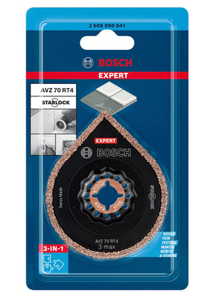 Bosch EXPERT 3 Max AVZ 70 RT4 Décapant à mortier Remover Starlock 87 x 70 mm - 1 pièce (2608900041)