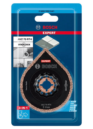 Bosch EXPERT 3 Max AVZ 70 RT4 Décapant Mortier Remover Starlock 87 x 70 mm - 10 pièces (2608900042)